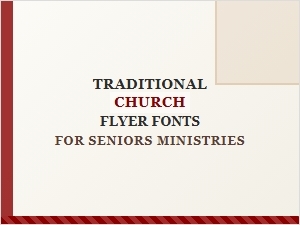 Serene & Legible Scripts for Senior Ministry Flyers